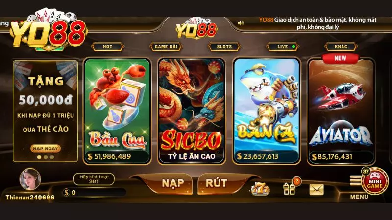 Mini game đổi thưởng trực tuyến